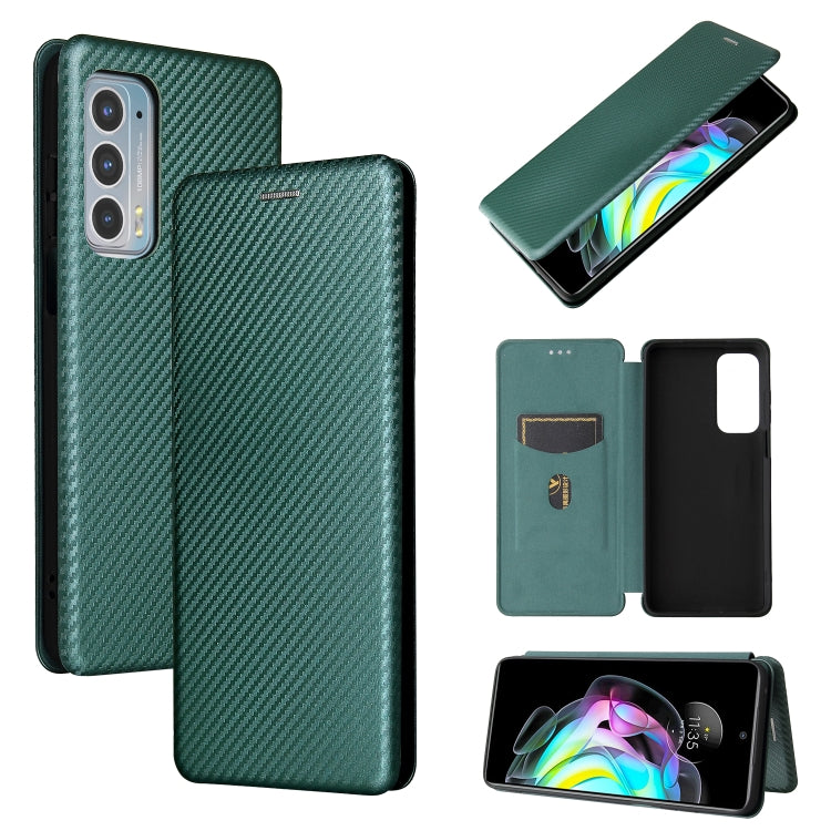 Carbon Fiber Texture Magnetic Horizontal Flip TPU + PC + PU Leather Case with Card Slot, For Motorola Edge 20, For Samsung Galaxy Z Fold3 5G, For OnePlus Nord 2 5G