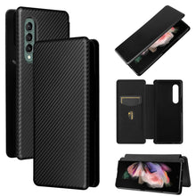Load image into Gallery viewer, Carbon Fiber Texture Magnetic Horizontal Flip TPU + PC + PU Leather Case with Card Slot, For Motorola Edge 20, For Samsung Galaxy Z Fold3 5G, For OnePlus Nord 2 5G