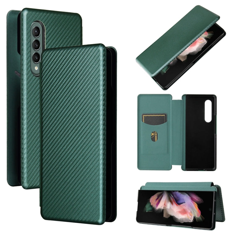 Carbon Fiber Texture Magnetic Horizontal Flip TPU + PC + PU Leather Case with Card Slot, For Motorola Edge 20, For Samsung Galaxy Z Fold3 5G, For OnePlus Nord 2 5G