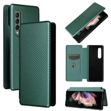 Load image into Gallery viewer, Carbon Fiber Texture Magnetic Horizontal Flip TPU + PC + PU Leather Case with Card Slot, For Motorola Edge 20, For Samsung Galaxy Z Fold3 5G, For OnePlus Nord 2 5G