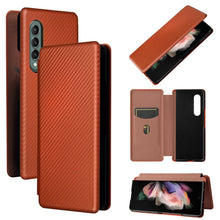 Load image into Gallery viewer, Carbon Fiber Texture Magnetic Horizontal Flip TPU + PC + PU Leather Case with Card Slot, For Motorola Edge 20, For Samsung Galaxy Z Fold3 5G, For OnePlus Nord 2 5G