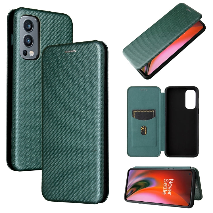 Carbon Fiber Texture Magnetic Horizontal Flip TPU + PC + PU Leather Case with Card Slot, For Motorola Edge 20, For Samsung Galaxy Z Fold3 5G, For OnePlus Nord 2 5G