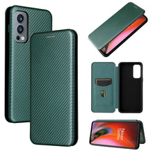 Load image into Gallery viewer, Carbon Fiber Texture Magnetic Horizontal Flip TPU + PC + PU Leather Case with Card Slot, For Motorola Edge 20, For Samsung Galaxy Z Fold3 5G, For OnePlus Nord 2 5G