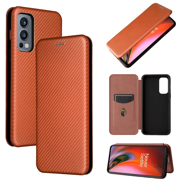 Carbon Fiber Texture Magnetic Horizontal Flip TPU + PC + PU Leather Case with Card Slot, For Motorola Edge 20, For Samsung Galaxy Z Fold3 5G, For OnePlus Nord 2 5G