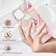 Load image into Gallery viewer, Electroplating Splicing Marble Flower Pattern TPU Shockproof Case, For iPhone 13 mini, For iPhone 13, For iPhone 13 Pro, For iPhone 13 Pro Max