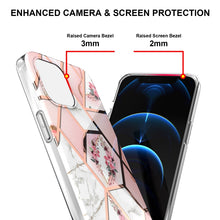 Load image into Gallery viewer, Electroplating Splicing Marble Flower Pattern TPU Shockproof Case, For iPhone 13 mini, For iPhone 13, For iPhone 13 Pro, For iPhone 13 Pro Max