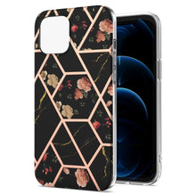 Load image into Gallery viewer, Electroplating Splicing Marble Flower Pattern TPU Shockproof Case, For iPhone 13 mini, For iPhone 13, For iPhone 13 Pro, For iPhone 13 Pro Max