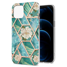 Load image into Gallery viewer, Electroplating Splicing Marble Flower Pattern TPU Shockproof Case, For iPhone 13 mini, For iPhone 13, For iPhone 13 Pro, For iPhone 13 Pro Max