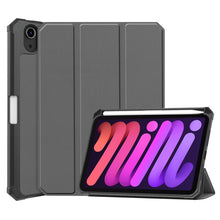Load image into Gallery viewer, Custer Pure Color TPU Smart Leather Tablet Case with 3-Fold Holder &amp; Pen Slot, For iPad mini 6 / mini 2024
