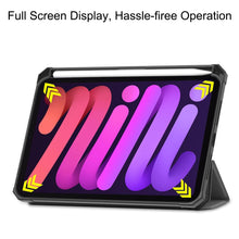 Load image into Gallery viewer, Custer Pure Color TPU Smart Leather Tablet Case with 3-Fold Holder &amp; Pen Slot, For iPad mini 6 / mini 2024