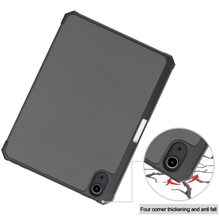 Custer Pure Color TPU Smart Leather Tablet Case with 3-Fold Holder & Pen Slot, For iPad mini 6 / mini 2024