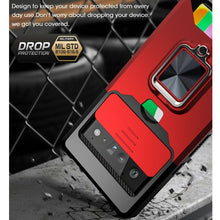 Load image into Gallery viewer, Sliding Camera Cover Design PC + TPU Shockproof Case with Ring Holder &amp; Card Slot, For Google Pixel 6 Pro, For Samsung Galaxy A52, For Samsung Galaxy A72, For Samsung Galaxy S21, For Samsung Galaxy S21+, For Samsung Galaxy A12