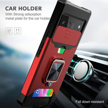 Load image into Gallery viewer, Sliding Camera Cover Design PC + TPU Shockproof Case with Ring Holder &amp; Card Slot, For Google Pixel 6 Pro, For Samsung Galaxy A52, For Samsung Galaxy A72, For Samsung Galaxy S21, For Samsung Galaxy S21+, For Samsung Galaxy A12
