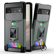 Load image into Gallery viewer, Sliding Camera Cover Design PC + TPU Shockproof Case with Ring Holder &amp; Card Slot, For Google Pixel 6 Pro, For Samsung Galaxy A52, For Samsung Galaxy A72, For Samsung Galaxy S21, For Samsung Galaxy S21+, For Samsung Galaxy A12