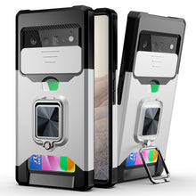 Load image into Gallery viewer, Sliding Camera Cover Design PC + TPU Shockproof Case with Ring Holder &amp; Card Slot, For Google Pixel 6 Pro, For Samsung Galaxy A52, For Samsung Galaxy A72, For Samsung Galaxy S21, For Samsung Galaxy S21+, For Samsung Galaxy A12
