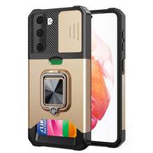 Load image into Gallery viewer, Sliding Camera Cover Design PC + TPU Shockproof Case with Ring Holder &amp; Card Slot, For Google Pixel 6 Pro, For Samsung Galaxy A52, For Samsung Galaxy A72, For Samsung Galaxy S21, For Samsung Galaxy S21+, For Samsung Galaxy A12