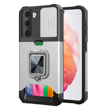 Load image into Gallery viewer, Sliding Camera Cover Design PC + TPU Shockproof Case with Ring Holder &amp; Card Slot, For Google Pixel 6 Pro, For Samsung Galaxy A52, For Samsung Galaxy A72, For Samsung Galaxy S21, For Samsung Galaxy S21+, For Samsung Galaxy A12