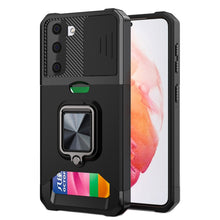 Load image into Gallery viewer, Sliding Camera Cover Design PC + TPU Shockproof Case with Ring Holder &amp; Card Slot, For Google Pixel 6 Pro, For Samsung Galaxy A52, For Samsung Galaxy A72, For Samsung Galaxy S21, For Samsung Galaxy S21+, For Samsung Galaxy A12