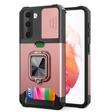 Load image into Gallery viewer, Sliding Camera Cover Design PC + TPU Shockproof Case with Ring Holder &amp; Card Slot, For Google Pixel 6 Pro, For Samsung Galaxy A52, For Samsung Galaxy A72, For Samsung Galaxy S21, For Samsung Galaxy S21+, For Samsung Galaxy A12