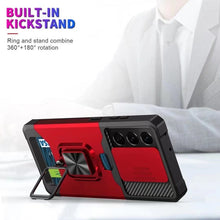 Load image into Gallery viewer, Sliding Camera Cover Design PC + TPU Shockproof Case with Ring Holder &amp; Card Slot, For Samsung Galaxy S21 Ultra 5G