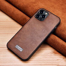 Load image into Gallery viewer, SULADA Shockproof TPU + Handmade Leather Protective Case, For iPhone 13 mini, For iPhone 13, For iPhone 13 Pro, For iPhone 13 Pro Max