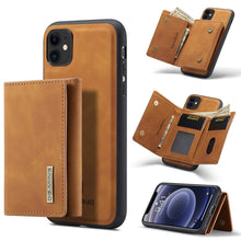 Load image into Gallery viewer, DG.MING M1 Series 3-Fold Multi Card Wallet + Magnetic Back Cover Shockproof Case with Holder Function, For iPhone 11, For iPhone 11 Pro, For iPhone 11 Pro Max