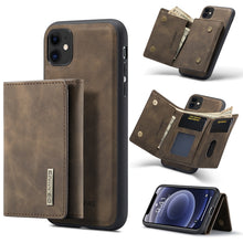 Load image into Gallery viewer, DG.MING M1 Series 3-Fold Multi Card Wallet + Magnetic Back Cover Shockproof Case with Holder Function, For iPhone 11, For iPhone 11 Pro, For iPhone 11 Pro Max