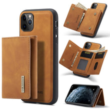 Load image into Gallery viewer, DG.MING M1 Series 3-Fold Multi Card Wallet + Magnetic Back Cover Shockproof Case with Holder Function, For iPhone 11, For iPhone 11 Pro, For iPhone 11 Pro Max
