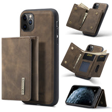 Load image into Gallery viewer, DG.MING M1 Series 3-Fold Multi Card Wallet + Magnetic Back Cover Shockproof Case with Holder Function, For iPhone 11, For iPhone 11 Pro, For iPhone 11 Pro Max