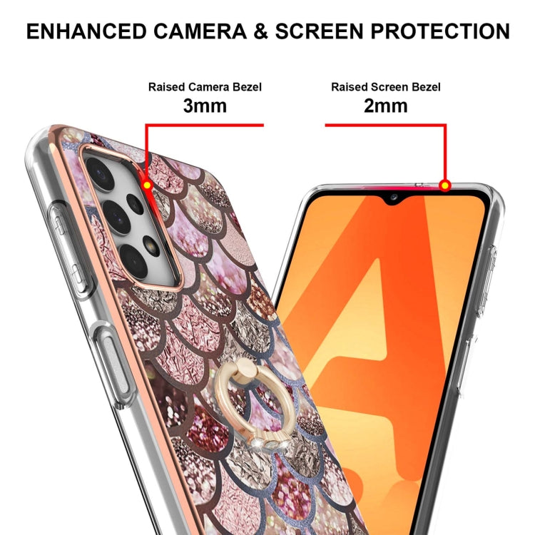Electroplating Pattern IMD TPU Shockproof Case with Rhinestone Ring Holder, For Samsung Galaxy A32 5G, For Samsung Galaxy A32 4G EU Version, For Samsung Galaxy A51, For Samsung Galaxy A51 5G, For Samsung Galaxy A52 4G/5G, For Samsung Galaxy A71 5G     ...