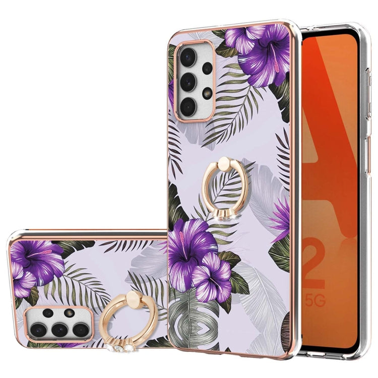 Electroplating Pattern IMD TPU Shockproof Case with Rhinestone Ring Holder, For Samsung Galaxy A32 5G, For Samsung Galaxy A32 4G EU Version, For Samsung Galaxy A51, For Samsung Galaxy A51 5G, For Samsung Galaxy A52 4G/5G, For Samsung Galaxy A71 5G     ...