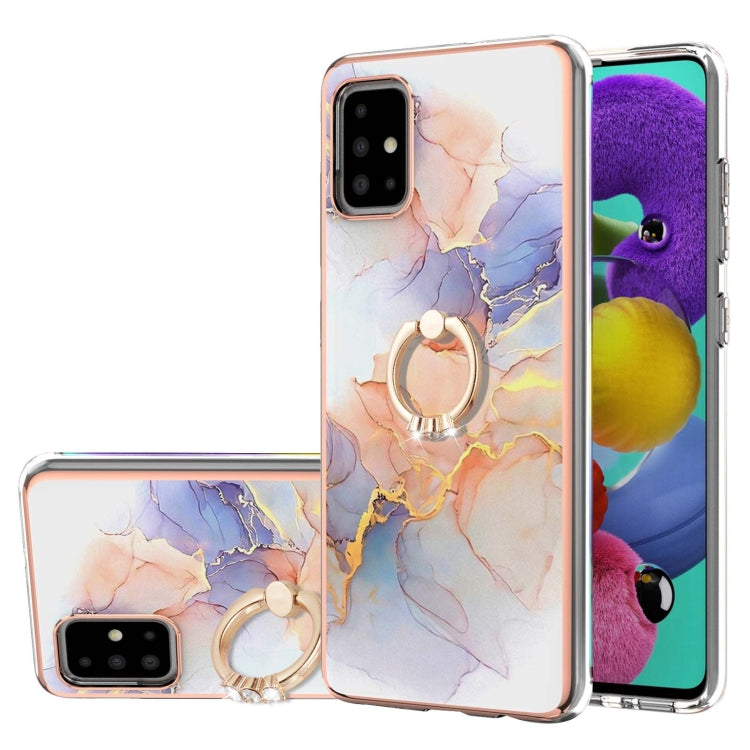 Electroplating Pattern IMD TPU Shockproof Case with Rhinestone Ring Holder, For Samsung Galaxy A32 5G, For Samsung Galaxy A32 4G EU Version, For Samsung Galaxy A51, For Samsung Galaxy A51 5G, For Samsung Galaxy A52 4G/5G, For Samsung Galaxy A71 5G     ...