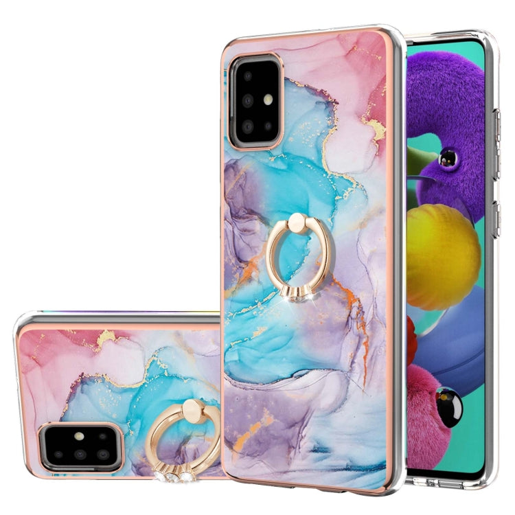 Electroplating Pattern IMD TPU Shockproof Case with Rhinestone Ring Holder, For Samsung Galaxy A32 5G, For Samsung Galaxy A32 4G EU Version, For Samsung Galaxy A51, For Samsung Galaxy A51 5G, For Samsung Galaxy A52 4G/5G, For Samsung Galaxy A71 5G     ...