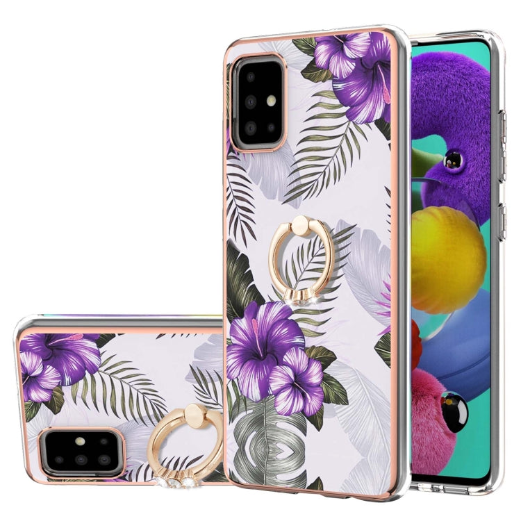 Electroplating Pattern IMD TPU Shockproof Case with Rhinestone Ring Holder, For Samsung Galaxy A32 5G, For Samsung Galaxy A32 4G EU Version, For Samsung Galaxy A51, For Samsung Galaxy A51 5G, For Samsung Galaxy A52 4G/5G, For Samsung Galaxy A71 5G     ...