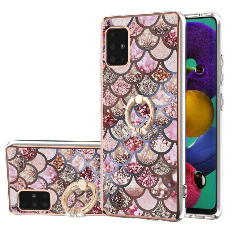 Electroplating Pattern IMD TPU Shockproof Case with Rhinestone Ring Holder, For Samsung Galaxy A32 5G, For Samsung Galaxy A32 4G EU Version, For Samsung Galaxy A51, For Samsung Galaxy A51 5G, For Samsung Galaxy A52 4G/5G, For Samsung Galaxy A71 5G     ...