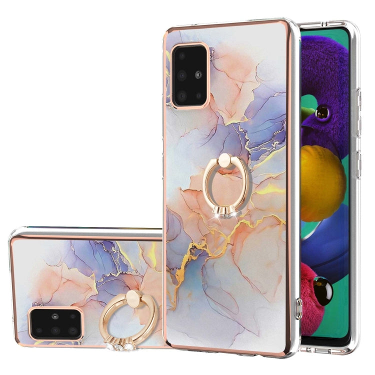 Electroplating Pattern IMD TPU Shockproof Case with Rhinestone Ring Holder, For Samsung Galaxy A32 5G, For Samsung Galaxy A32 4G EU Version, For Samsung Galaxy A51, For Samsung Galaxy A51 5G, For Samsung Galaxy A52 4G/5G, For Samsung Galaxy A71 5G     ...