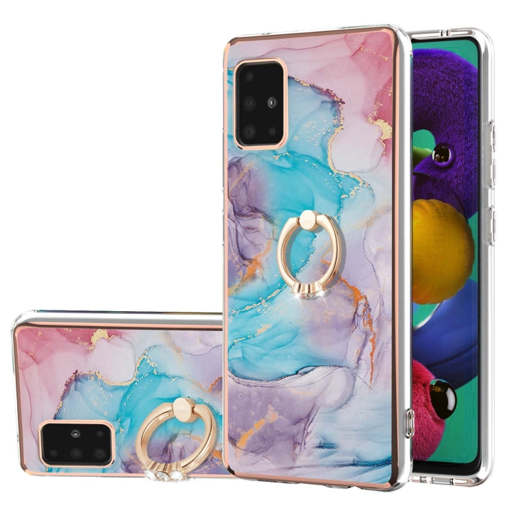 Electroplating Pattern IMD TPU Shockproof Case with Rhinestone Ring Holder, For Samsung Galaxy A32 5G, For Samsung Galaxy A32 4G EU Version, For Samsung Galaxy A51, For Samsung Galaxy A51 5G, For Samsung Galaxy A52 4G/5G, For Samsung Galaxy A71 5G     ...