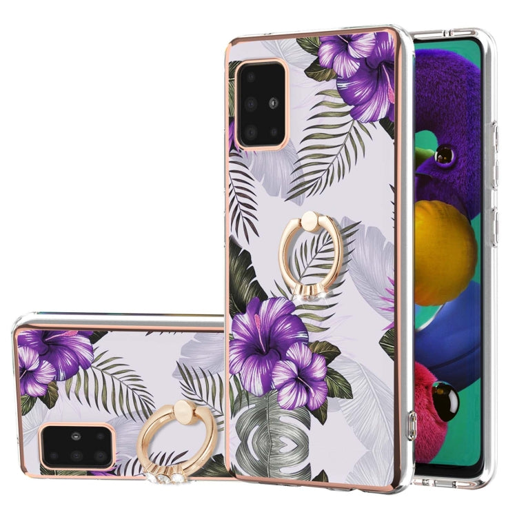 Electroplating Pattern IMD TPU Shockproof Case with Rhinestone Ring Holder, For Samsung Galaxy A32 5G, For Samsung Galaxy A32 4G EU Version, For Samsung Galaxy A51, For Samsung Galaxy A51 5G, For Samsung Galaxy A52 4G/5G, For Samsung Galaxy A71 5G     ...
