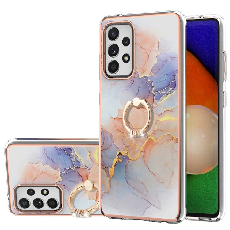 Electroplating Pattern IMD TPU Shockproof Case with Rhinestone Ring Holder, For Samsung Galaxy A32 5G, For Samsung Galaxy A32 4G EU Version, For Samsung Galaxy A51, For Samsung Galaxy A51 5G, For Samsung Galaxy A52 4G/5G, For Samsung Galaxy A71 5G     ...