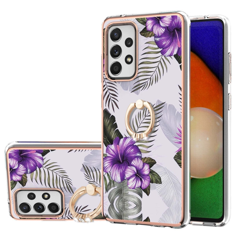 Electroplating Pattern IMD TPU Shockproof Case with Rhinestone Ring Holder, For Samsung Galaxy A32 5G, For Samsung Galaxy A32 4G EU Version, For Samsung Galaxy A51, For Samsung Galaxy A51 5G, For Samsung Galaxy A52 4G/5G, For Samsung Galaxy A71 5G     ...