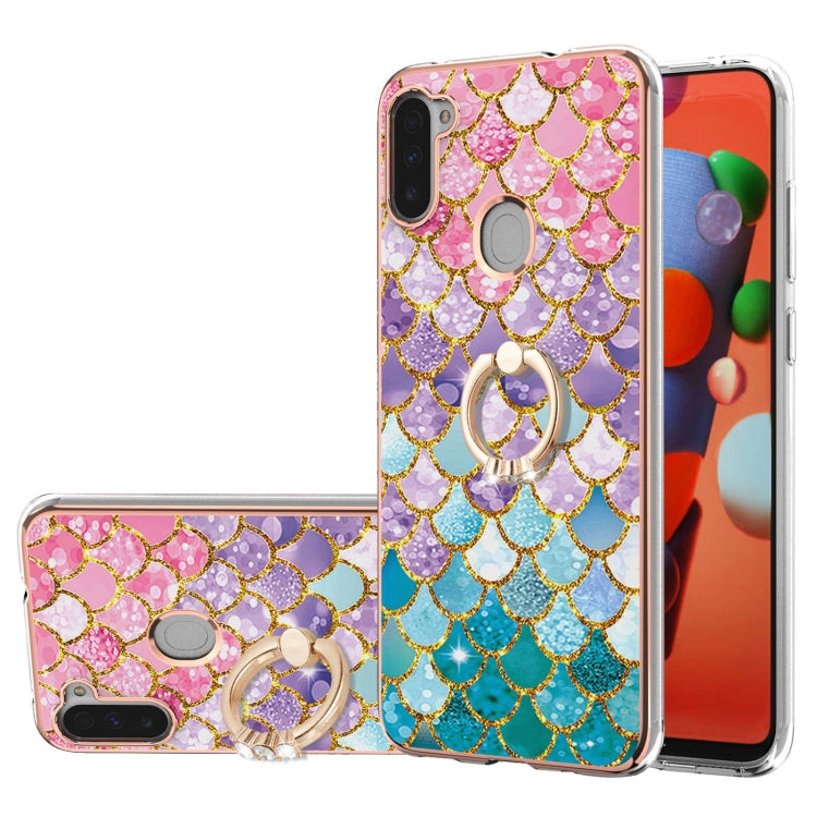 Electroplating Pattern IMD TPU Shockproof Case with Rhinestone Ring Holder, For Samsung Galaxy A82 5G, For Samsung Galaxy M11/A11, For Samsung Galaxy S20, For Samsung Galaxy S20 FE 4G/5G, For Samsung Galaxy S20+, For Samsung Galaxy S20 Ultra           ...