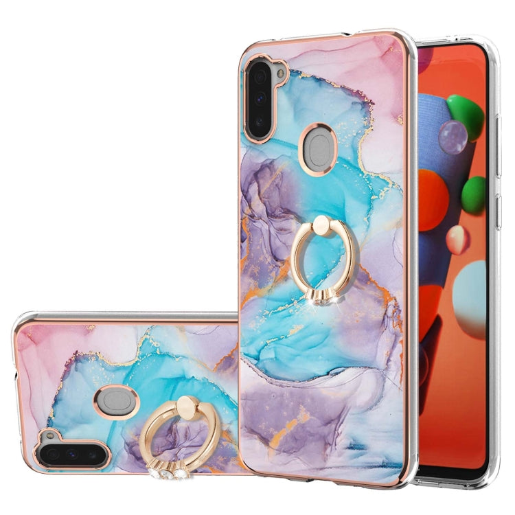 Electroplating Pattern IMD TPU Shockproof Case with Rhinestone Ring Holder, For Samsung Galaxy A82 5G, For Samsung Galaxy M11/A11, For Samsung Galaxy S20, For Samsung Galaxy S20 FE 4G/5G, For Samsung Galaxy S20+, For Samsung Galaxy S20 Ultra           ...