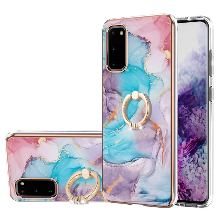 Electroplating Pattern IMD TPU Shockproof Case with Rhinestone Ring Holder, For Samsung Galaxy A82 5G, For Samsung Galaxy M11/A11, For Samsung Galaxy S20, For Samsung Galaxy S20 FE 4G/5G, For Samsung Galaxy S20+, For Samsung Galaxy S20 Ultra           ...