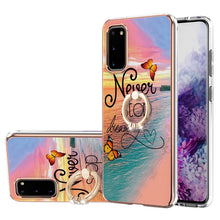 Load image into Gallery viewer, Electroplating Pattern IMD TPU Shockproof Case with Rhinestone Ring Holder, For Samsung Galaxy A82 5G, For Samsung Galaxy M11/A11, For Samsung Galaxy S20, For Samsung Galaxy S20 FE 4G/5G, For Samsung Galaxy S20+, For Samsung Galaxy S20 Ultra           ...