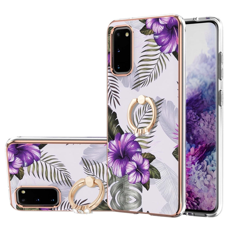 Electroplating Pattern IMD TPU Shockproof Case with Rhinestone Ring Holder, For Samsung Galaxy A82 5G, For Samsung Galaxy M11/A11, For Samsung Galaxy S20, For Samsung Galaxy S20 FE 4G/5G, For Samsung Galaxy S20+, For Samsung Galaxy S20 Ultra           ...