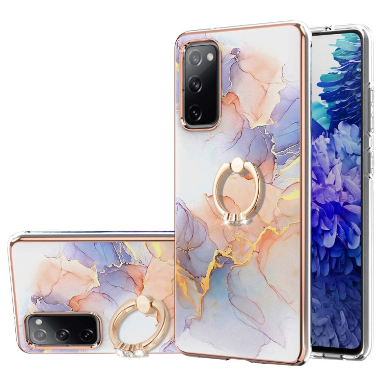 Electroplating Pattern IMD TPU Shockproof Case with Rhinestone Ring Holder, For Samsung Galaxy A82 5G, For Samsung Galaxy M11/A11, For Samsung Galaxy S20, For Samsung Galaxy S20 FE 4G/5G, For Samsung Galaxy S20+, For Samsung Galaxy S20 Ultra           ...