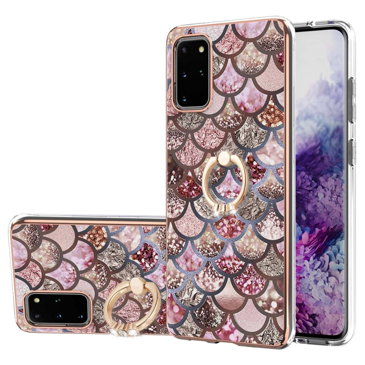Electroplating Pattern IMD TPU Shockproof Case with Rhinestone Ring Holder, For Samsung Galaxy A82 5G, For Samsung Galaxy M11/A11, For Samsung Galaxy S20, For Samsung Galaxy S20 FE 4G/5G, For Samsung Galaxy S20+, For Samsung Galaxy S20 Ultra           ...
