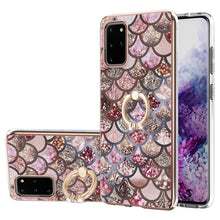 Load image into Gallery viewer, Electroplating Pattern IMD TPU Shockproof Case with Rhinestone Ring Holder, For Samsung Galaxy A82 5G, For Samsung Galaxy M11/A11, For Samsung Galaxy S20, For Samsung Galaxy S20 FE 4G/5G, For Samsung Galaxy S20+, For Samsung Galaxy S20 Ultra           ...