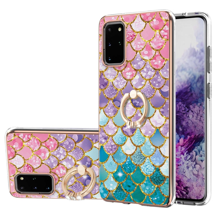 Electroplating Pattern IMD TPU Shockproof Case with Rhinestone Ring Holder, For Samsung Galaxy A82 5G, For Samsung Galaxy M11/A11, For Samsung Galaxy S20, For Samsung Galaxy S20 FE 4G/5G, For Samsung Galaxy S20+, For Samsung Galaxy S20 Ultra           ...