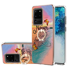 Load image into Gallery viewer, Electroplating Pattern IMD TPU Shockproof Case with Rhinestone Ring Holder, For Samsung Galaxy A82 5G, For Samsung Galaxy M11/A11, For Samsung Galaxy S20, For Samsung Galaxy S20 FE 4G/5G, For Samsung Galaxy S20+, For Samsung Galaxy S20 Ultra           ...